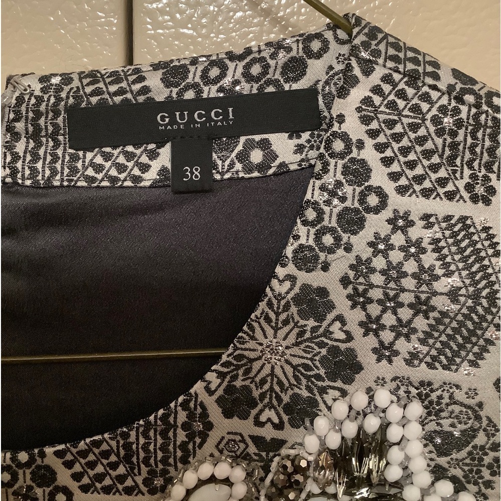 Gucci Geometric Print Embroidered Dress Size 38 IT H2F​​​​​​ - Picture 4 of 16